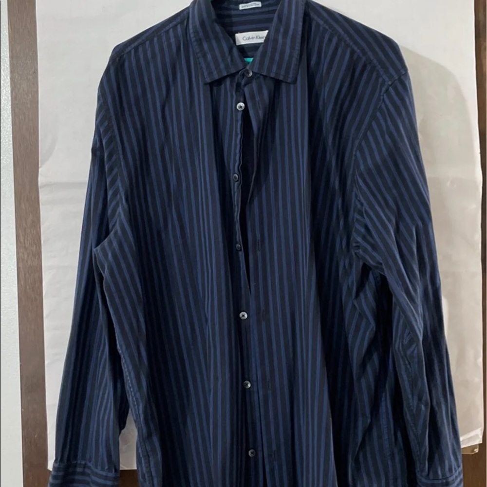 Calvin Klein Mens long sleeve button down
